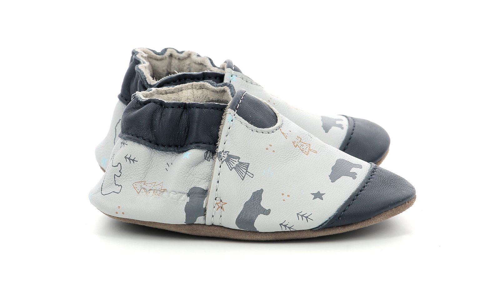 premiers_pas_robeez_garçon_wintering_bear_gris_clair_marine_2