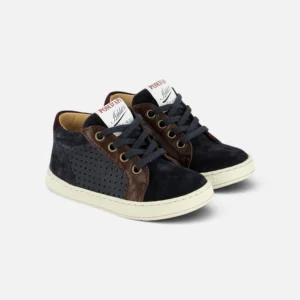 Pom d’Api Mousse Lace Perfo - Navy Brown – chaussures enfant