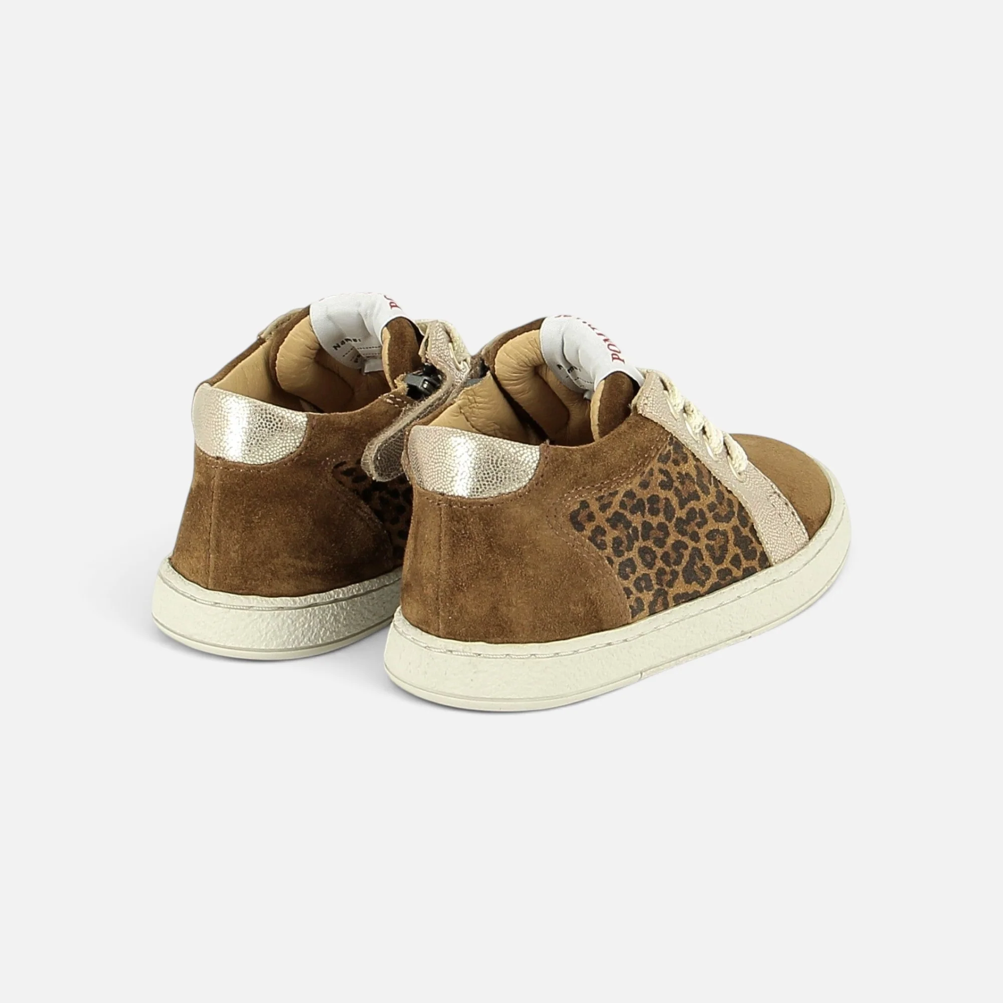 Pom d’Api Mousse Zip Top - Miel Naturel – chaussures enfant