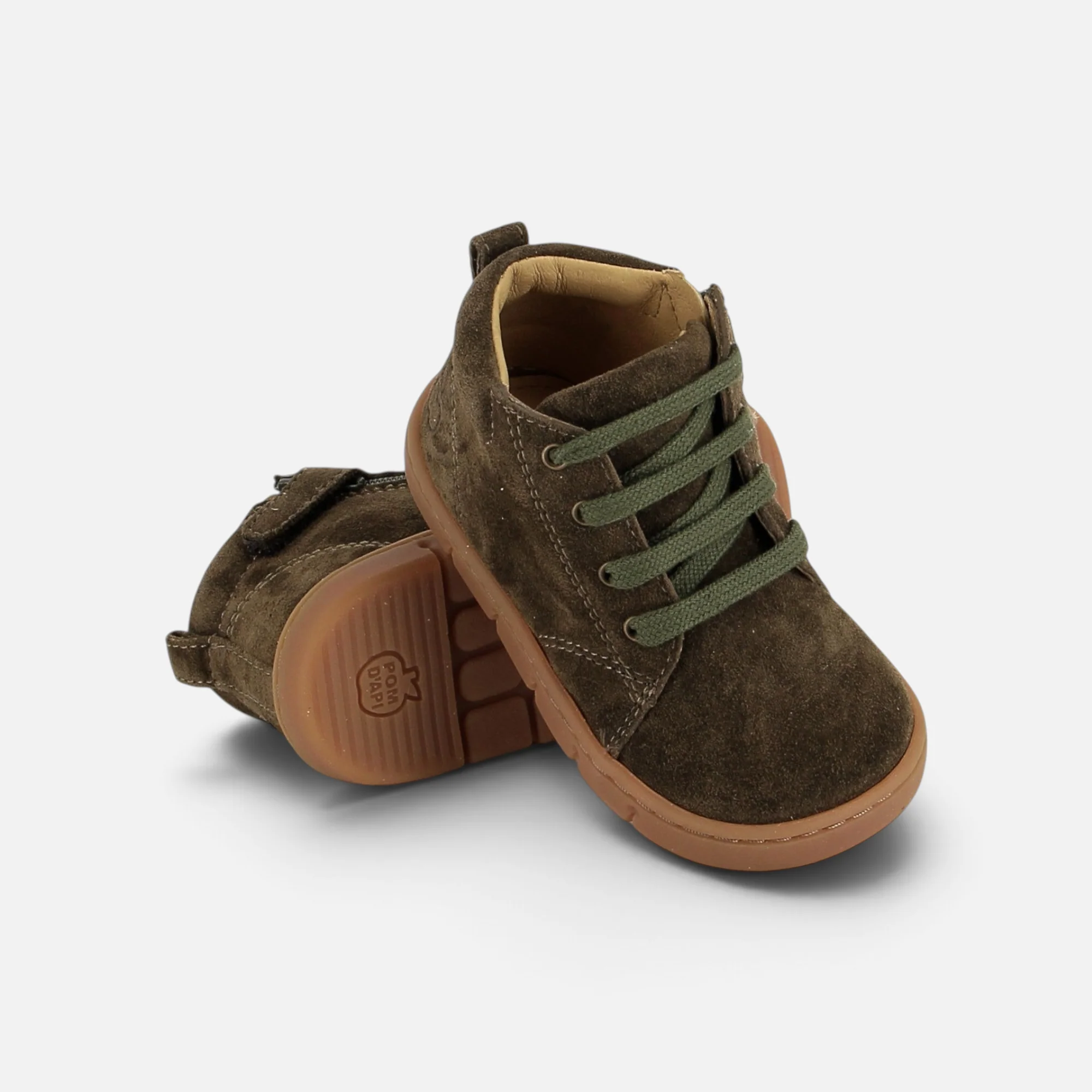 Pom d’Api Teko Zip Lace - Kaki – chaussures enfant